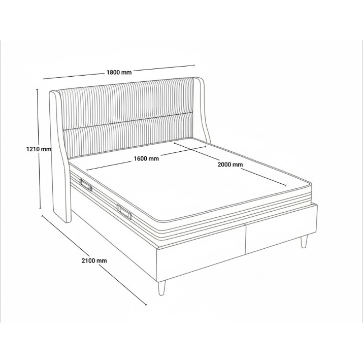 Кровать Mobilier Vera-2 Poso 02 (802012)