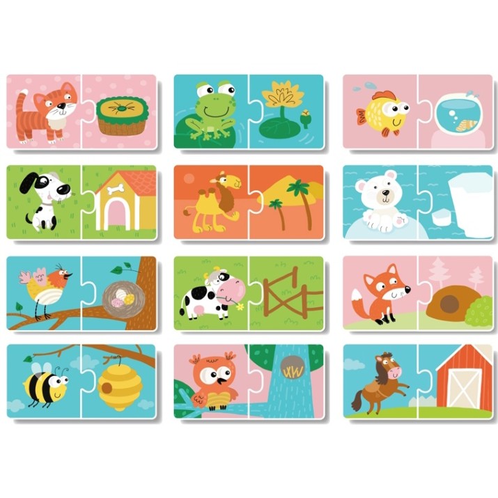 Puzzle Dodo Where Do Animals Live 24pcs (300690)