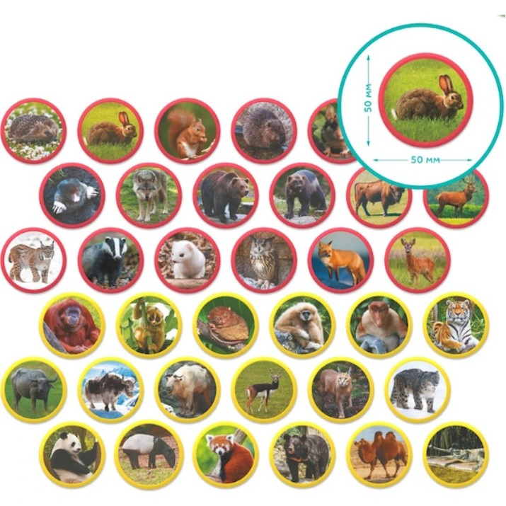 Joc educativ de masa Dodo Animals Of Eurasia 36pcs (200285)