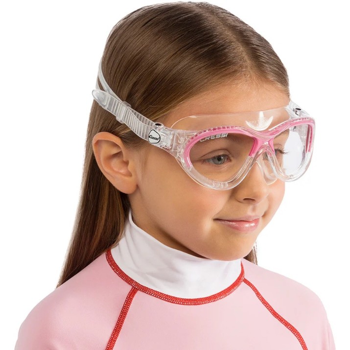 Ochelari înot Cressi Mini Cobra Clear/Pink (DE202040)