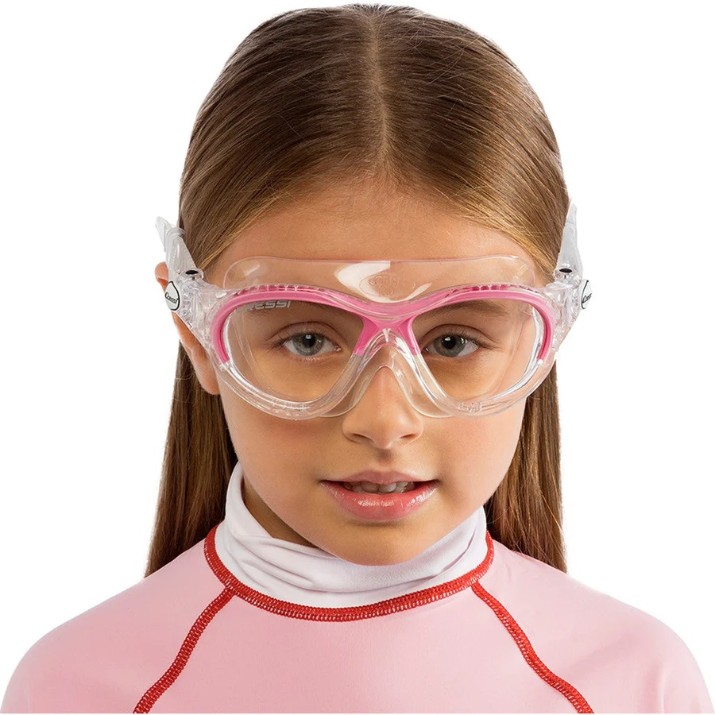 Ochelari înot Cressi Mini Cobra Clear/Pink (DE202040)