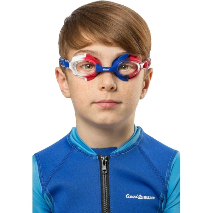 Ochelari înot Cressi Seahorse Kid Blue/White/Red (XDE022038)
