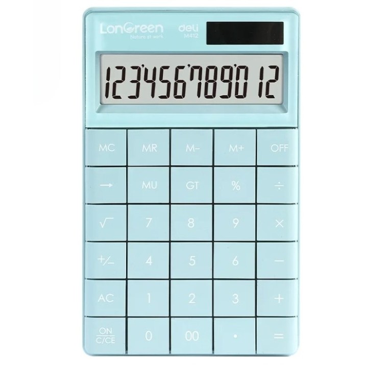 Calculator de birou Deli EM412 Blue