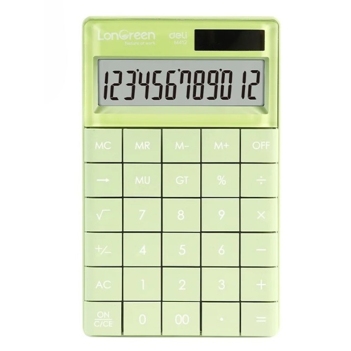 Калькулятор Deli EM412 Green