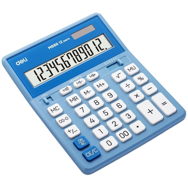 Calculator de birou Deli M888 Blue