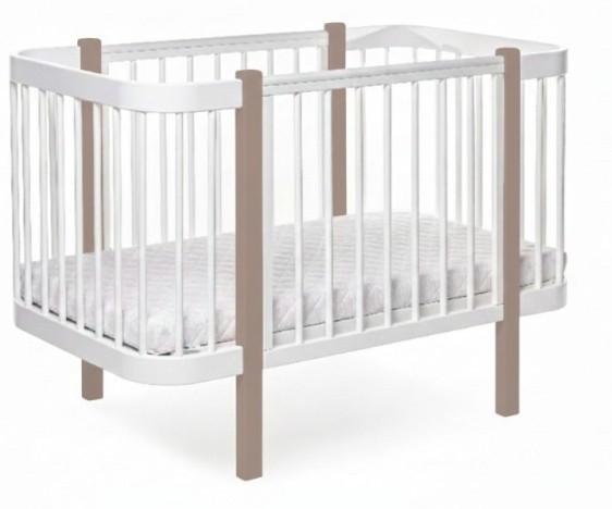 Кроватка Eucalyptus Karol Premium White/Cappuccino (DS-9051)
