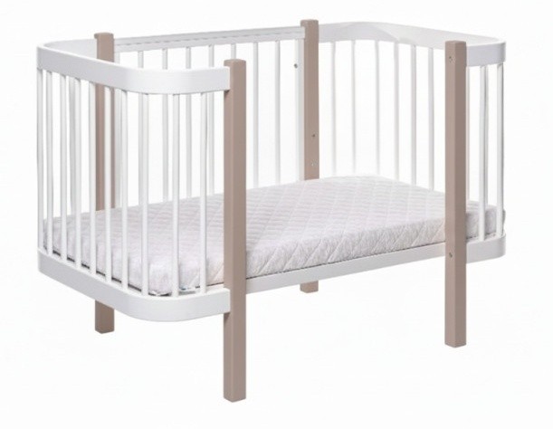 Pătuţ Eucalyptus Karol Premium White/Cappuccino (DS-9051)