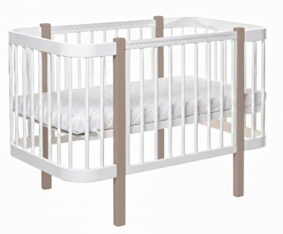 Pătuţ Eucalyptus Karol Premium White/Cappuccino (DS-9051)