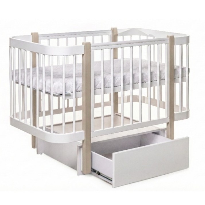 Кроватка Eucalyptus Karol Premium White/Cappuccino (DS-9051)