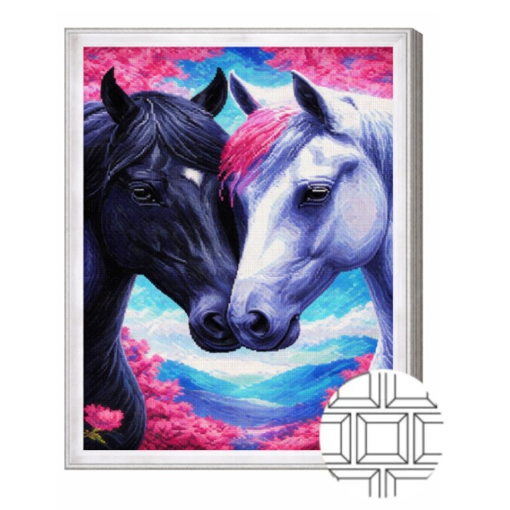 Mozaic cu diamante Art Gallery Premium Horses 40x50cm (QB206564)