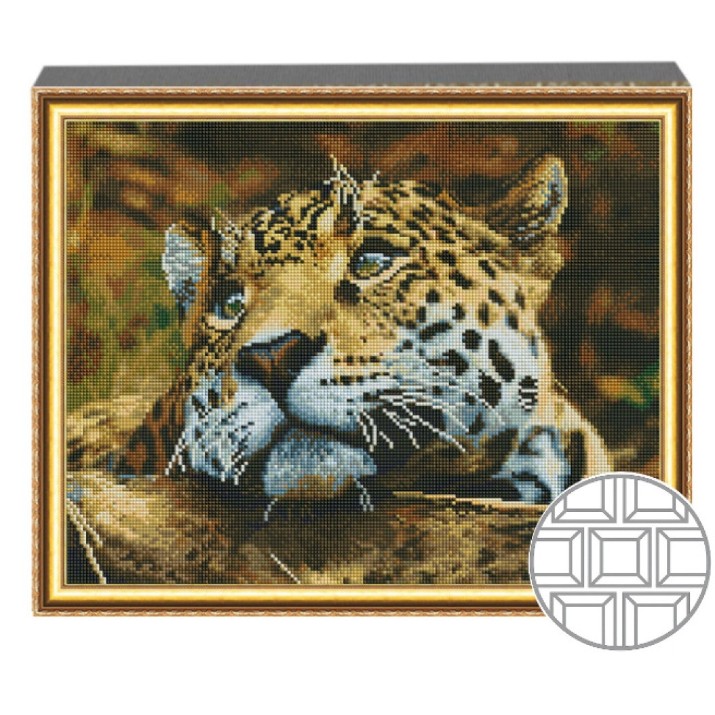 Mozaic cu diamante Art Gallery Premium Leopard 40x50cm (QB203029)