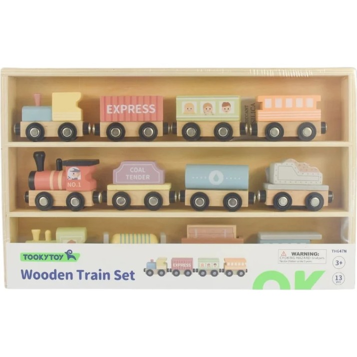 Набор машин Tooky Toy Wooden Train Set (TH647N)