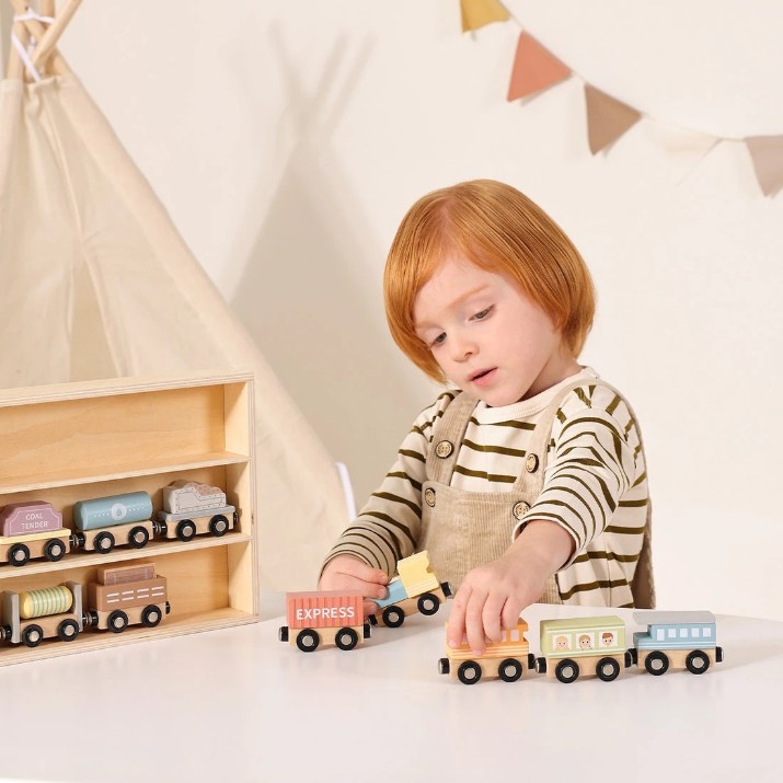 Набор машин Tooky Toy Wooden Train Set (TH647N)