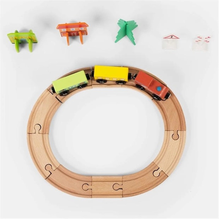 Drumul de joacă pentru copii Tooky Toy Train Set - Town (HP094)