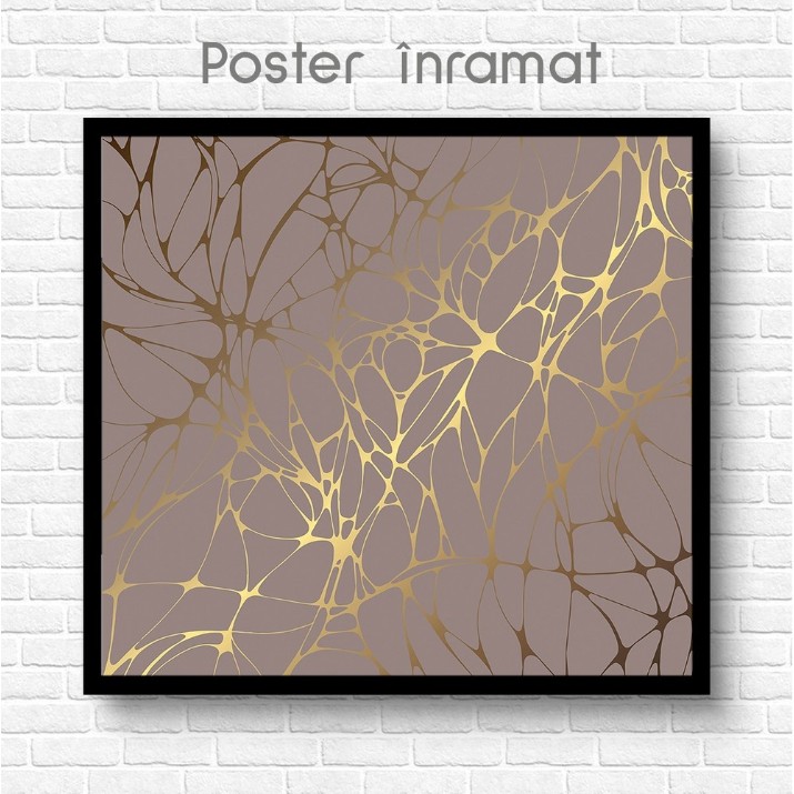 Картина ArtShop Gold Lines On A Beige Background 80x80cm (PA192-M-L)