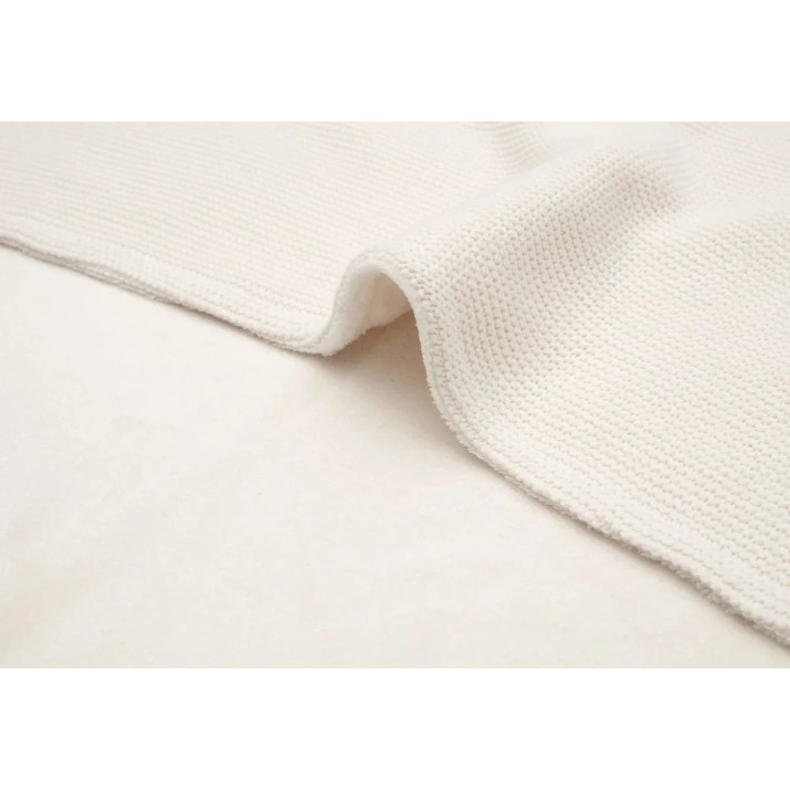 Одеяло для малышей Jollein Basic Knit 75x100cm Ivory/Coral Fleece (517-511-67031)