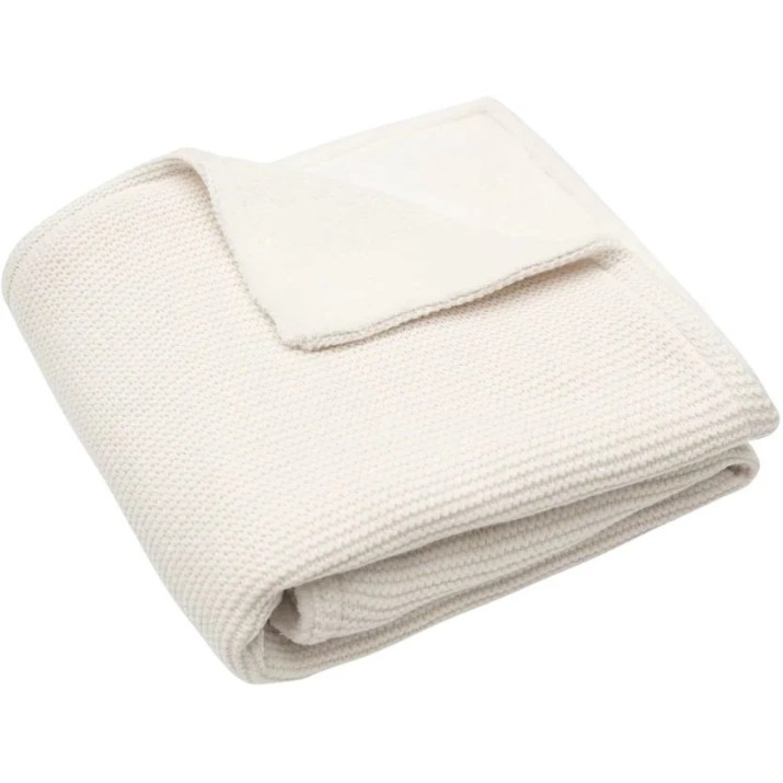Одеяло для малышей Jollein Basic Knit 75x100cm Ivory/Coral Fleece (517-511-67031)