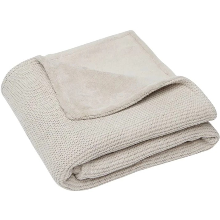 Одеяло для малышей Jollein Basic Knit 75x100cm Nougat/Coral Fleece (517-511-65360)