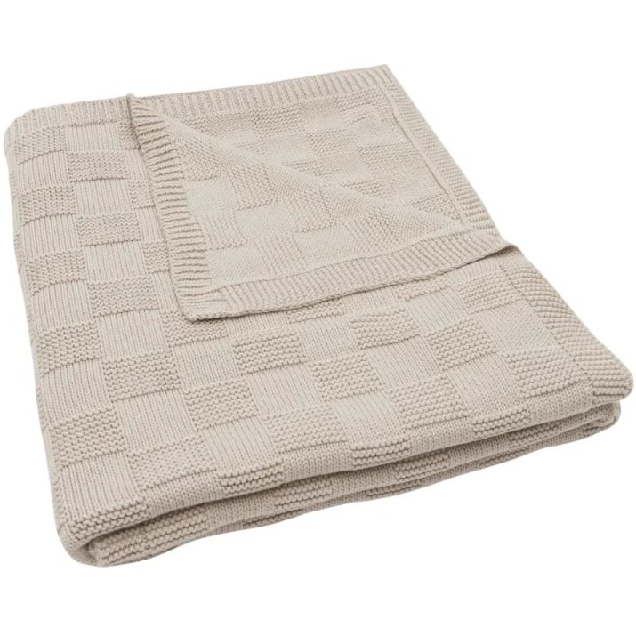 Одеяло для малышей Jollein Box Knit 100x150cm Warm Sand (516-522-68124)