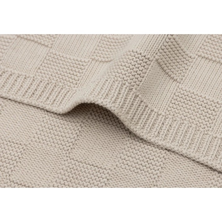 Одеяло для малышей Jollein Box Knit 75x100cm Warm Sand (516-511-68124)