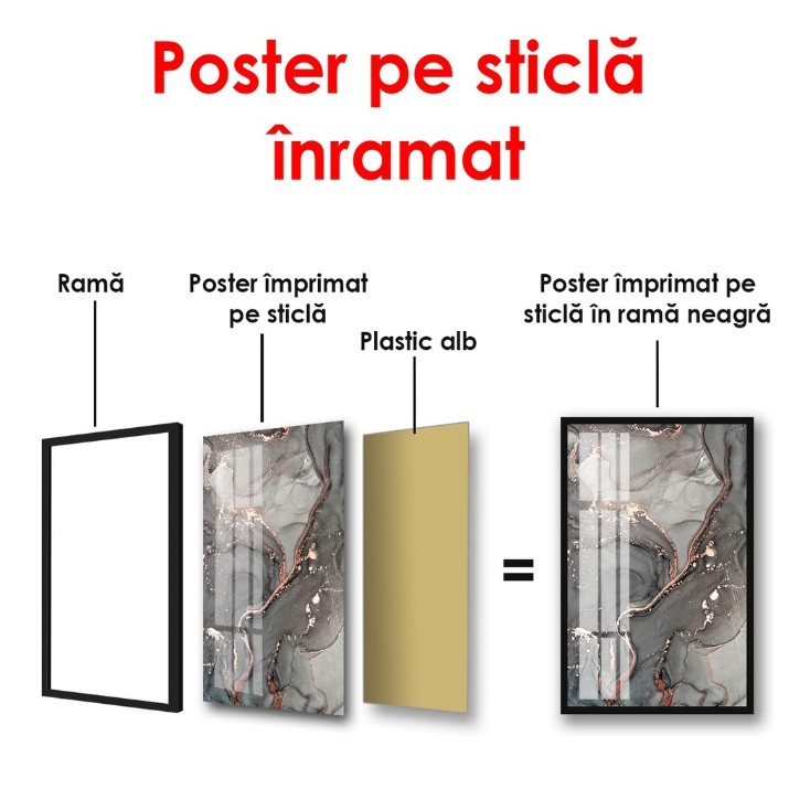 Pictură ArtShop Gray Golden Textured Background 40x80cm (PA147-M)