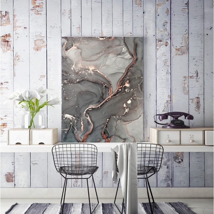 Pictură ArtShop Gray Golden Textured Background 35x70cm (PA147-L-PL)