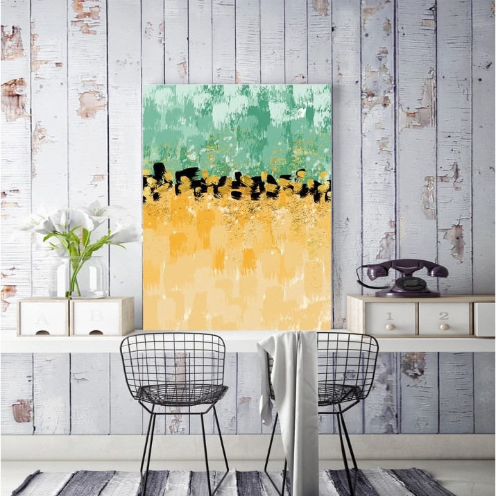 Pictură ArtShop Green-Yellow Abstraction 30x45cm (PA79-XL-PL)