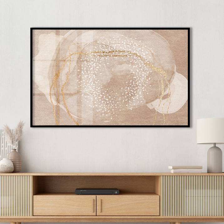 Картина ArtShop Modern Abstraction Beige Colors & Golden Elements 60x40cm (PA405-L)