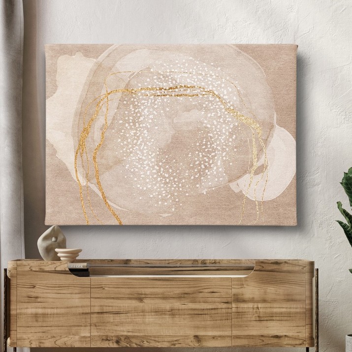 Картина ArtShop Modern Abstraction Beige Colors & Golden Elements 60x40cm (PA405-L-PL)