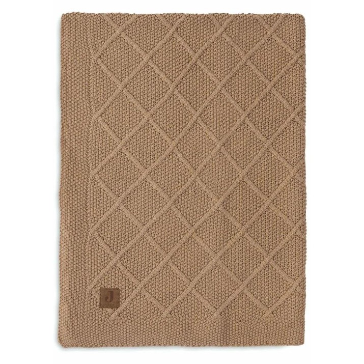 Plapumă pentru bebeluși Jollein Check Knit 75x100cm Biscuit (516-511-68039)