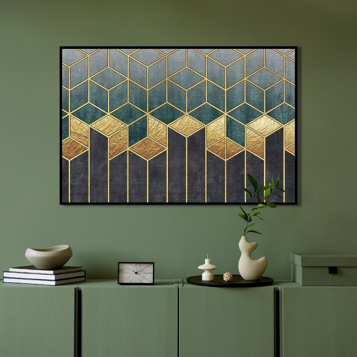 Pictură ArtShop Modern Gold Geometry Lines 90x60cm (PA256-LL)