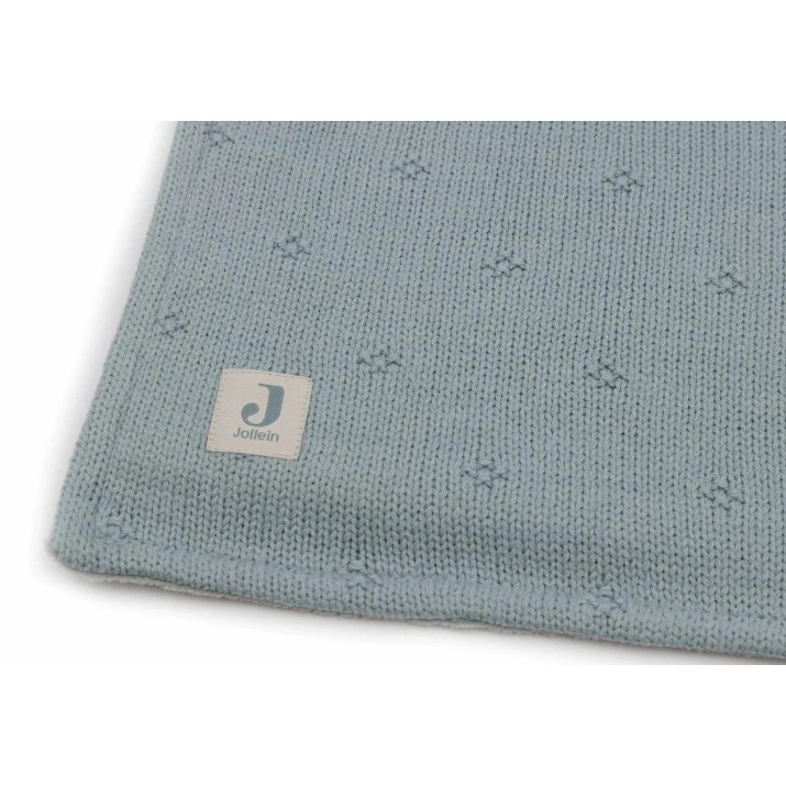 Одеяло для малышей Jollein Cosy Knit 75x100cmSea Green/Velvet (517-511-68035)