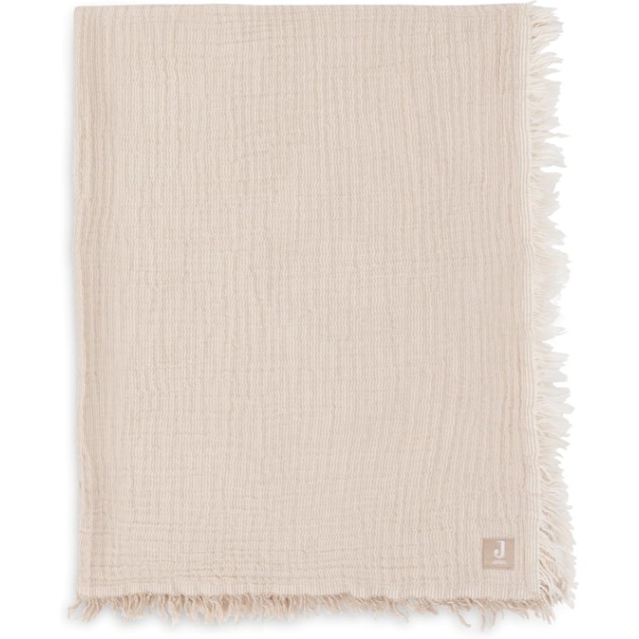 Plapumă pentru bebeluși Jollein Fringe Stripe 120x120cm Biscuit (516-522-68090)