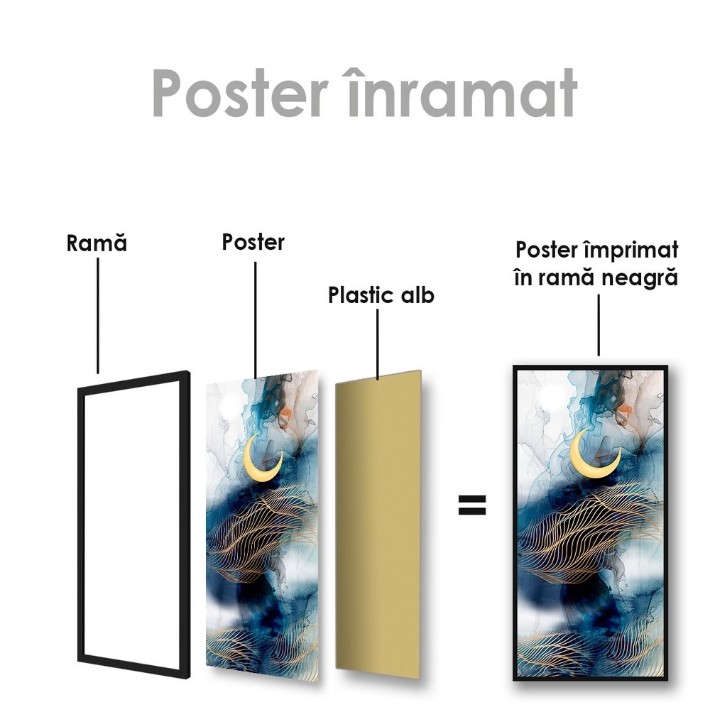 Pictură ArtShop Moon On An Abstract Background 40x80cm (PA115-M-L)
