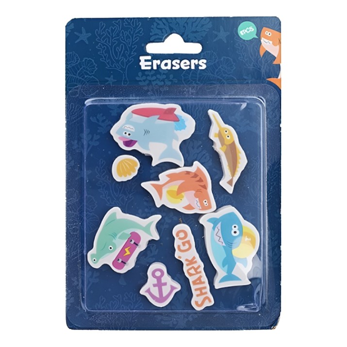 Набор ластиков Free & Easy Акула 8 pcs (47959)