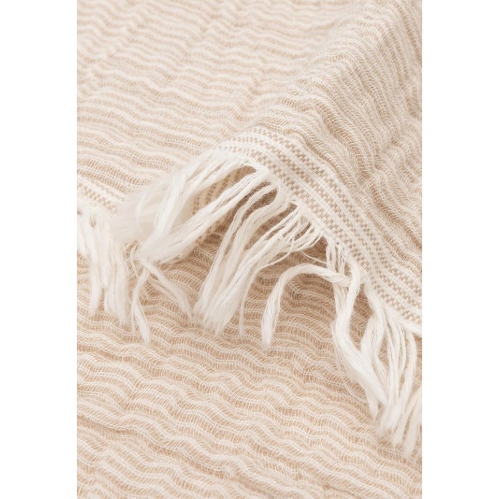 Plapumă pentru bebeluși Jollein Fringe Stripe 75x100cm Biscuit (516-511-68090)