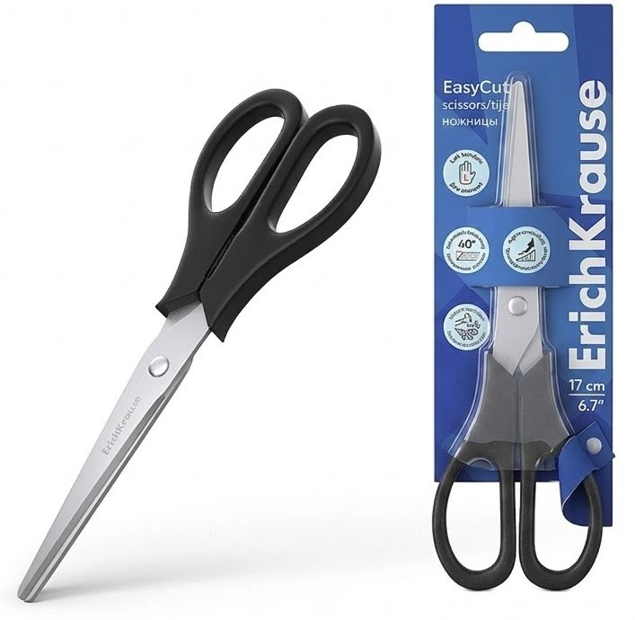 Foarfece Erich Krause EasyCut 17cm Black (53554)