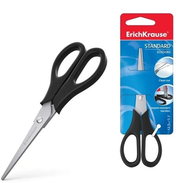 Ножницы канцелярские Erich Krause Standard 13.5cm Black (21919)