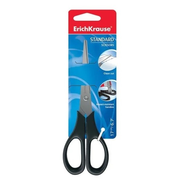 Ножницы канцелярские Erich Krause Standard 17cm Black (14861)