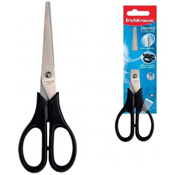 Ножницы канцелярские Erich Krause Standard 18cm Black (30778)