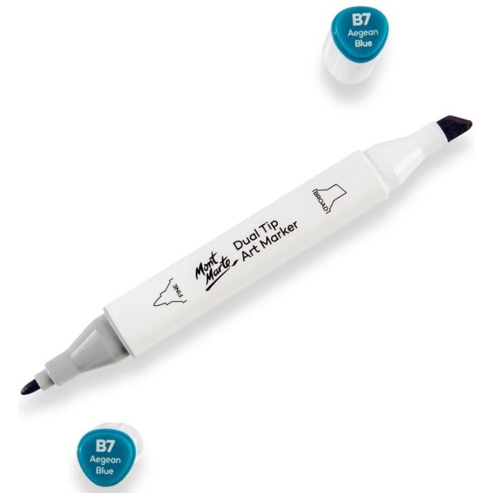 Marker Mont Marte Dual Tip Aegean Blue B7 (MGRD0033)