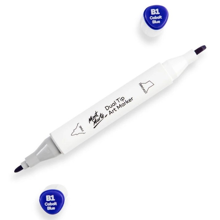 Marker Mont Marte Dual Tip Cobalt Blue B1 (MGRD0025)