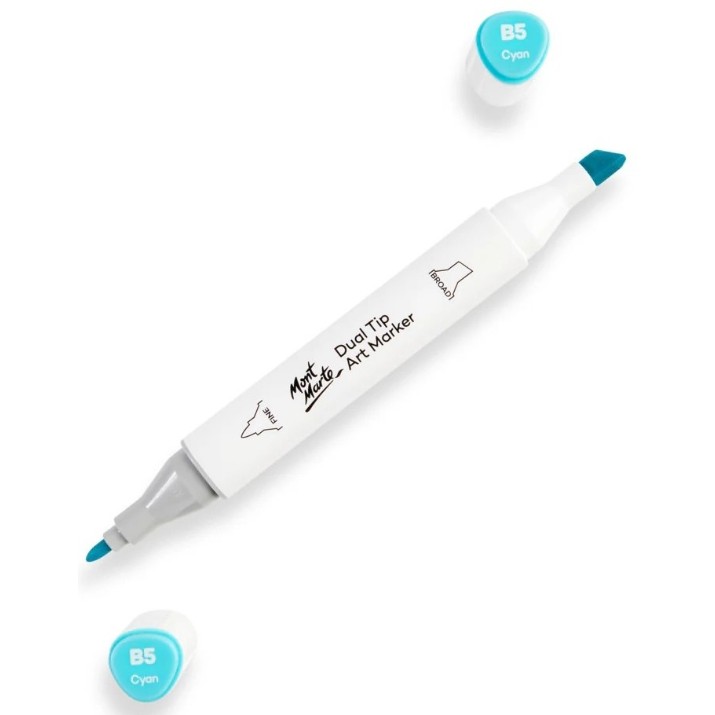 Маркер Mont Marte Dual Tip Cyan B5 (MGRD0029)