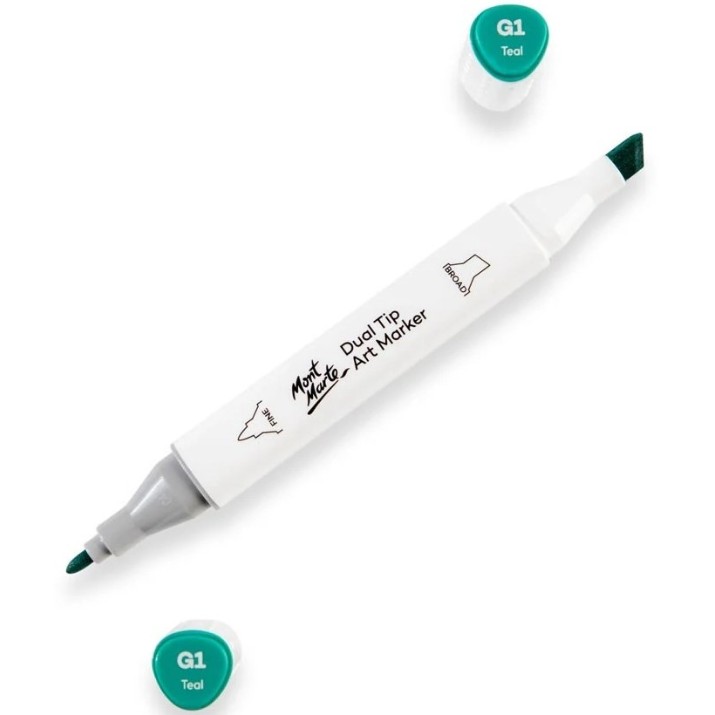 Marker Mont Marte Dual Tip Teal G1 (MGRD0034)