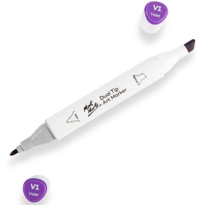 Маркер Mont Marte Dual Tip Violet V1 (MGRD0023)