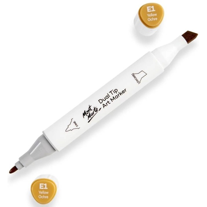 Marker Mont Marte Dual Tip Yellow Ochre E1 (MGRD0046)
