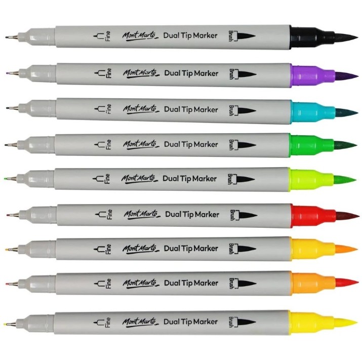 Markere Mont Marte Dual Tip Brush/Fineliners 48pcs (MMPM0024)