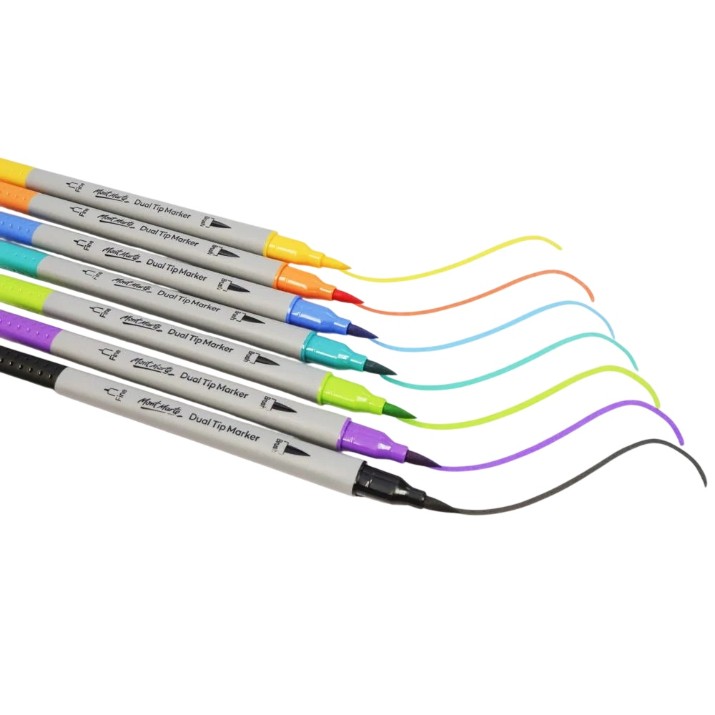 Markere Mont Marte Dual Tip Brush/Fineliners 48pcs (MMPM0024)