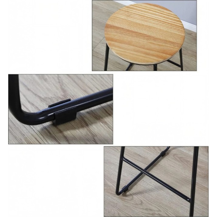 Scaun de bar Jumi Oak Artisan/Black