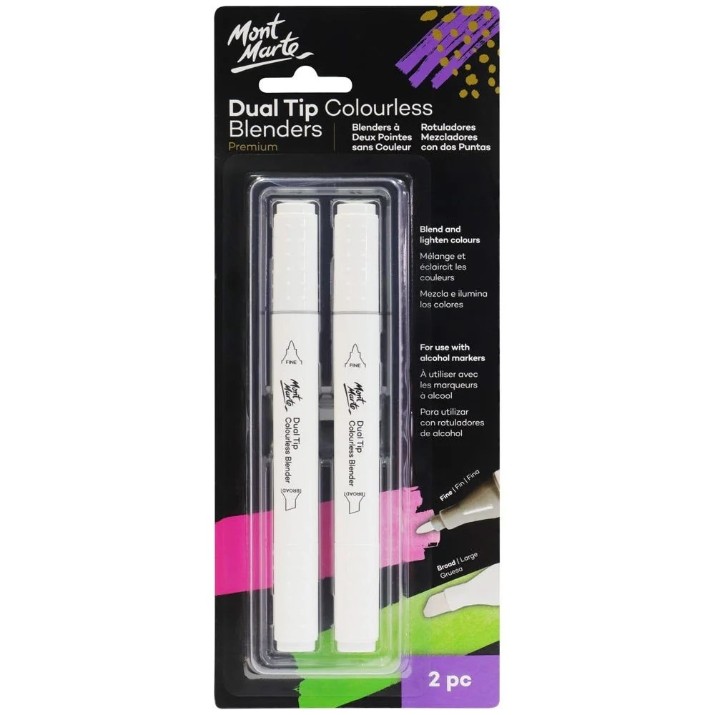 Маркеры Mont Marte Dual Tip Colourless 2pcs (MMPM0029)
